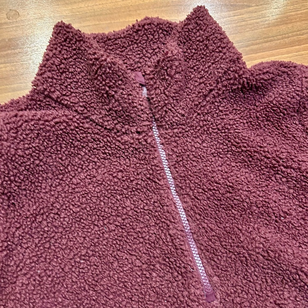 All in Motion Maroon Sherpa Fleece Jacket. Womens XXL - Picture 5 of 11